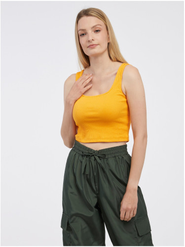 Orange women's basic tank top Pieces Nukisa - Women