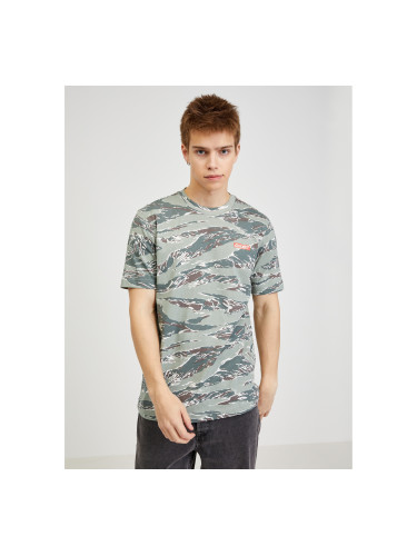 Green Men's Patterned T-Shirt Diesel - Men