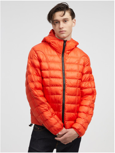 Red Men's Quilted Winter Jacket Diesel - Men's