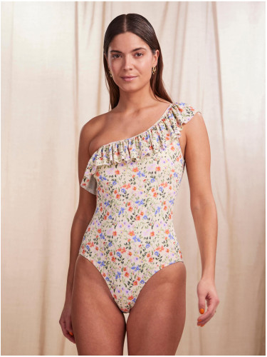 Creamy Women's Floral One-Piece Swimsuit Pieces Bada - Women's