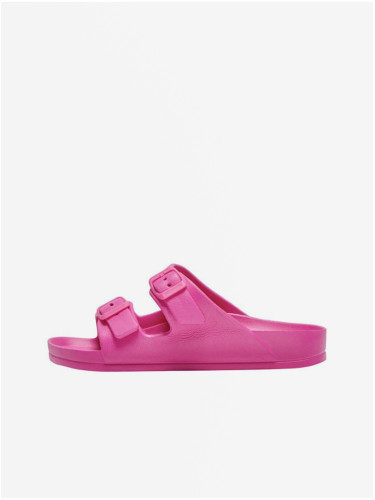 Dark pink women's slippers ONLY Cristy - Women