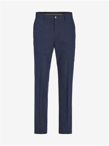 Men's Linen Trousers Jack & Jones Riviera Navy Blue