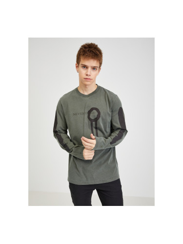 Dark Green Men's Long Sleeve T-Shirt Diesel - Men