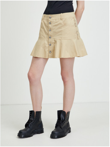 Beige women's short skirt Diesel Beth - Women