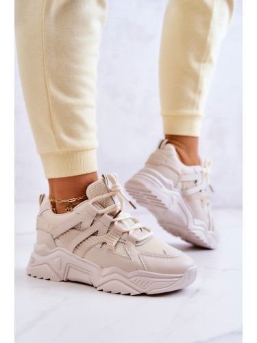 Women's sports shoes Sneakersy beige Daren