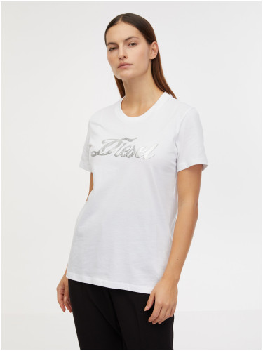 White Women's T-Shirt Diesel T-Sily - Women