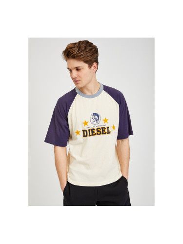 Blue Yellow Men's T-Shirt Diesel - Mens