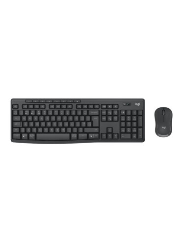  Комплект клавиатура и мишка Logitech - MK370, безжичен, графит