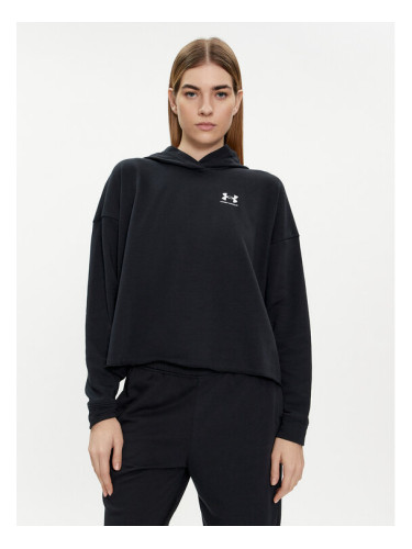 Under Armour Суитшърт Ua Rival Terry Os Hoodie 1382736-001 Черен Loose Fit