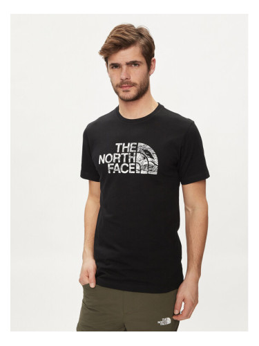The North Face Тишърт Woodcut Dome NF0A87NX Черен Regular Fit