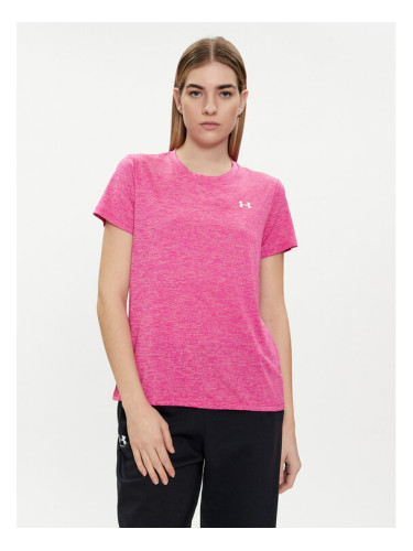 Under Armour Тениска от техническо трико Tech Ssc- Twist 1384230-652 Розов Loose Fit