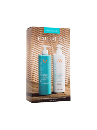 Moroccanoil Hydration Duo Подаръчен комплект шампоан Hydrating Shampoo 500 ml + балсам Hydrating Conditioner 500 ml