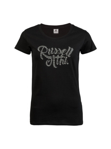 Russell Athletic STUDDED CREWNECK TEE SHIRT Дамска тениска, черно, размер