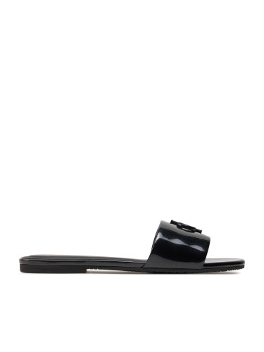 Чехли Calvin Klein Jeans Flat Sandal Slide Mg Met YW0YW01348 Черен