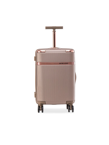 Самолетен куфар за ръчен багаж Semi Line T5668-2 Кафяв