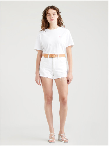 LEVI'S JEANS SHORT WOMAN WHITE