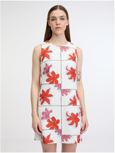 Red and White Women's Floral Mini Dress Desigual Houston
