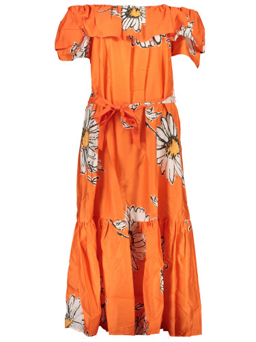 DESIGUAL WOMEN'S LONG DRESS ORANGE