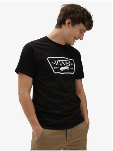 Black men's T-shirt with print VANS Full Patch - Men