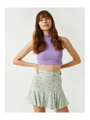 Koton Floral Patterned Skirt Mini Flowy