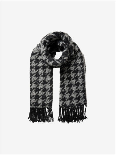 Grey and Black Patterned Scarf Pieces Pyron