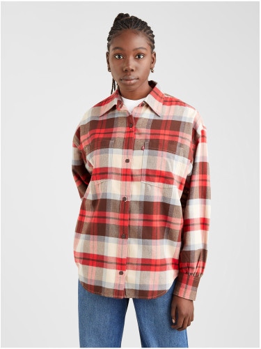 Levi's Cream-Red Women's Plaid Shirt Levi's® Remi Utility - Women