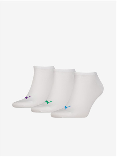 Set of three pairs of Puma Sneaker Plain Sports Socks - Men's