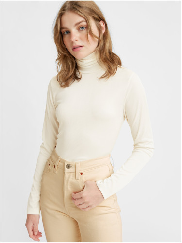 Levi's White Women's Ribbed Turtleneck T-Shirt Levi's® Oriel - Women