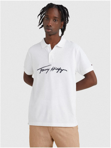 White men's polo shirt Tommy Hilfiger