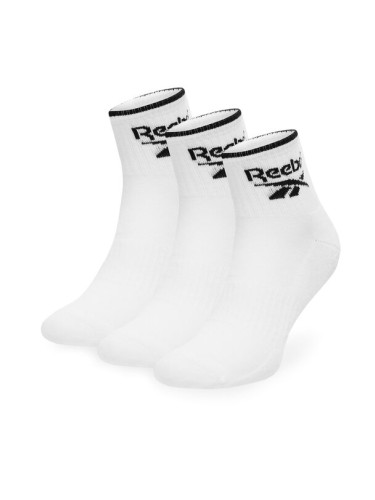 Reebok Комплект 3 чифта дълги чорапи мъжки R0362-SS24 (3-pack) Бял