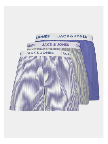 Jack&Jones Комплект 3 чифта боксерки Luke 12253692 Син