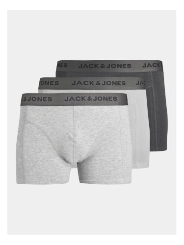 Jack&Jones Комплект 3 чифта боксерки Yannick 12252801 Сив