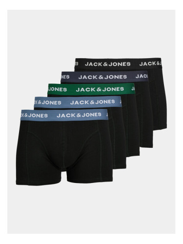Jack&Jones Комплект 5 чифта боксери 12254366 Черен