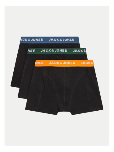 Jack&Jones Junior Комплект 3 чифта боксерки 12250204 Черен