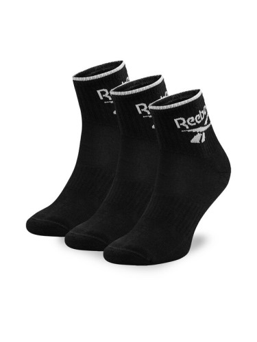 Reebok Комплект 3 чифта дълги чорапи мъжки R0362-SS24 (3-pack) Черен