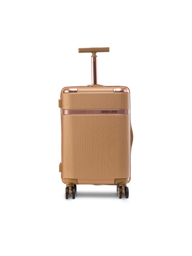 Semi Line Самолетен куфар за ръчен багаж T5667-2 Златист