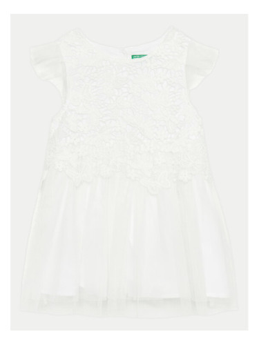 United Colors Of Benetton Ежедневна рокля 40WMGV01R Бял Regular Fit