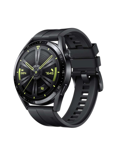 Смарт часовник Huawei Watch GT 3, 46mm (Jupiter-B19S), 1.43" (3.63 cm) AMOLED дисплей, GPS, сензор за въздушно налягане/температура, водоустойчив, черен