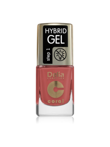 Delia Cosmetics Coral Hybrid Gel гел лак за нокти без използване на UV/LED лампа цвят 122 11 мл.