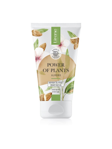 Lirene Power of Plants Almond почистващ гел-крем за лице 150 мл.