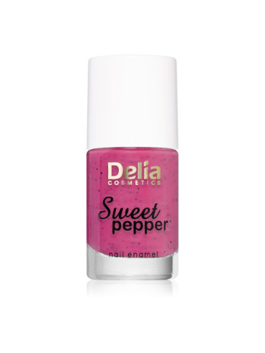 Delia Cosmetics Sweet Pepper Black Particles лак за нокти цвят 08 Berry 11 мл.