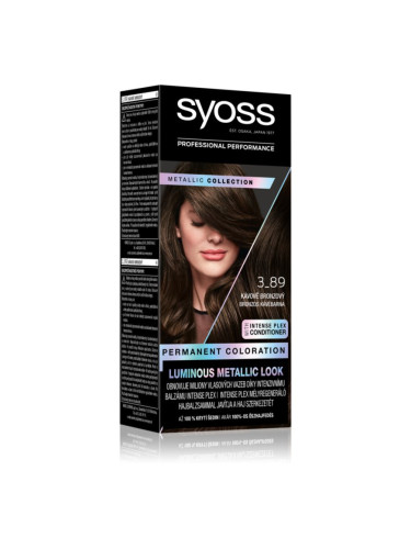 Syoss Color Metallic Collection перманентната боя за коса цвят 3-89 Bronze Coffee 1 бр.