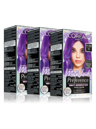 L’Oréal Paris Préférence Meta Vivids полу-перманента боя за коса (изгодна опаковка)