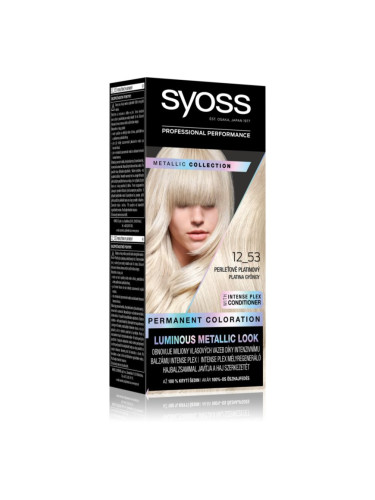Syoss Color Metallic Collection перманентната боя за коса цвят 12_53 Platinum Pearl 1 бр.