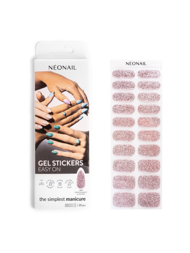 NEONAIL Easy On Gel Stickers Стикери за нокти с използване на UV/LED лампа цвят M07 20 бр.