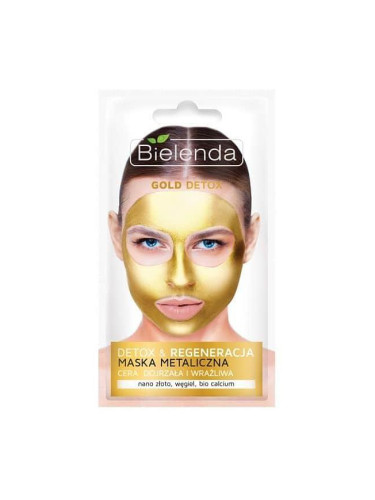 GOLD DETOX Детоксикираща метална маска за зряла и чувствителна кожа, 8 гр. - Bielenda Полша