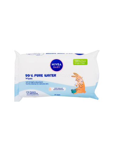 Nivea Baby 99% Pure Water Wipes Почистващи кърпички за деца 57 бр