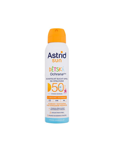 Astrid Sun Kids Dry Spray SPF50 Слънцезащитна козметика за тяло за деца 150 ml