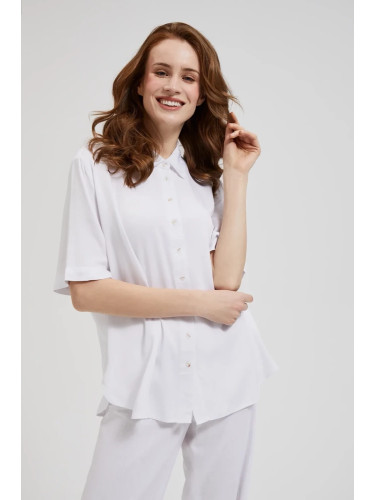 Marisse Women's Shirt L-Ko-4329 White