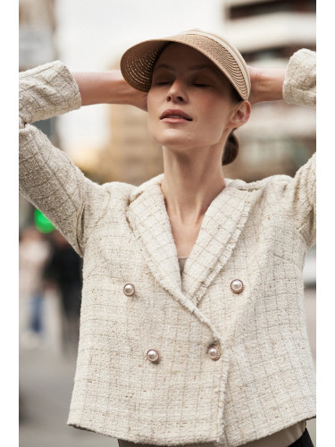 Marisse Women's Jacket L-Mr-4311 Off White